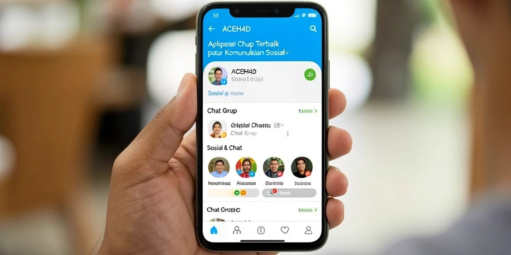 Antarmuka ACEH4D menampilkan grup chat yang aktif dan interaktif.