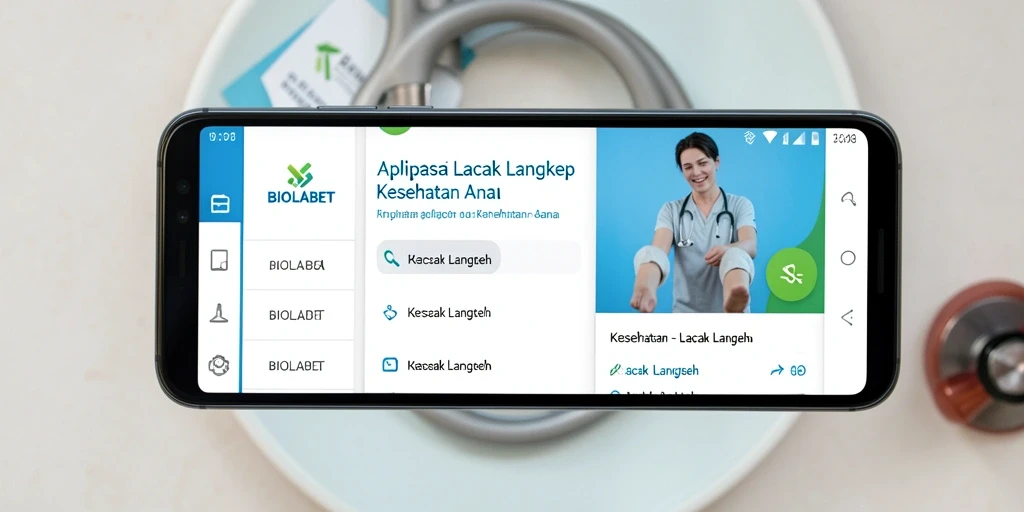Tampilan antarmuka utama BIOLABET menampilkan pelacakan langkah yang akurat.