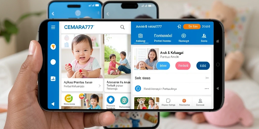 Antarmuka aplikasi CEMARA777 menunjukkan fitur Pantau Anak yang sederhana dan efektif.