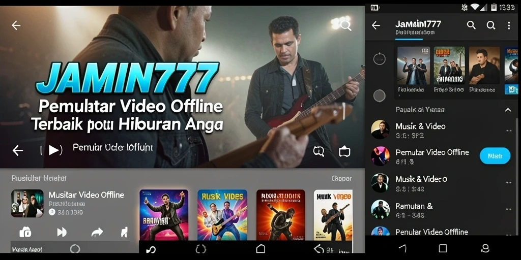 Antarmuka sederhana dan fungsional dari aplikasi Pemutar Video Offline.