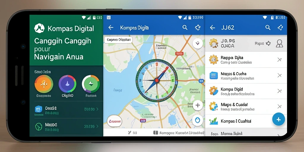 Tampilan antarmuka aplikasi Kompas Digital JJ62 yang user-friendly.