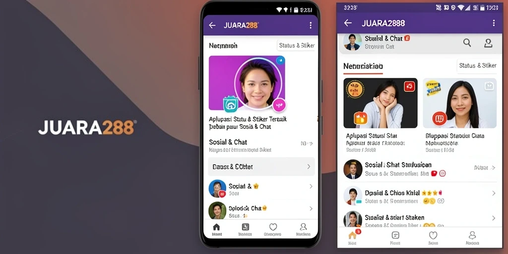Antarmuka JUARA288 menampilkan berbagai stiker lucu dan menarik.
