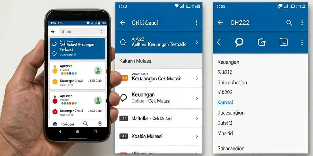 Tampilan antarmuka aplikasi Cek Mutasi OH222 yang user-friendly.