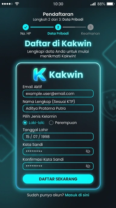 Panduan Buat Akun Baru di kakwin untuk Pengguna Android